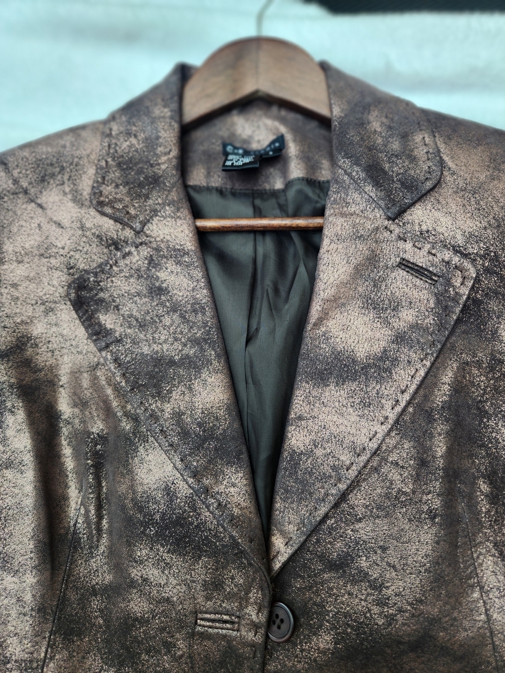Vintage Metallic Bronze Textured Blazer Jacket - C9 by Champion Size 6 - Picture 10 of 12